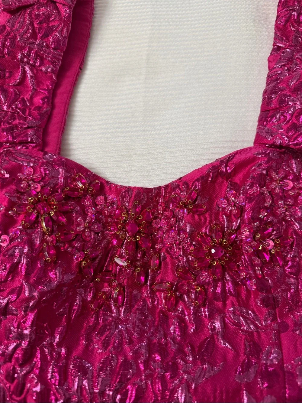 Lilly Pulitzer cocktail Fuchsia Party Dress with Ruffle Straps, sequences